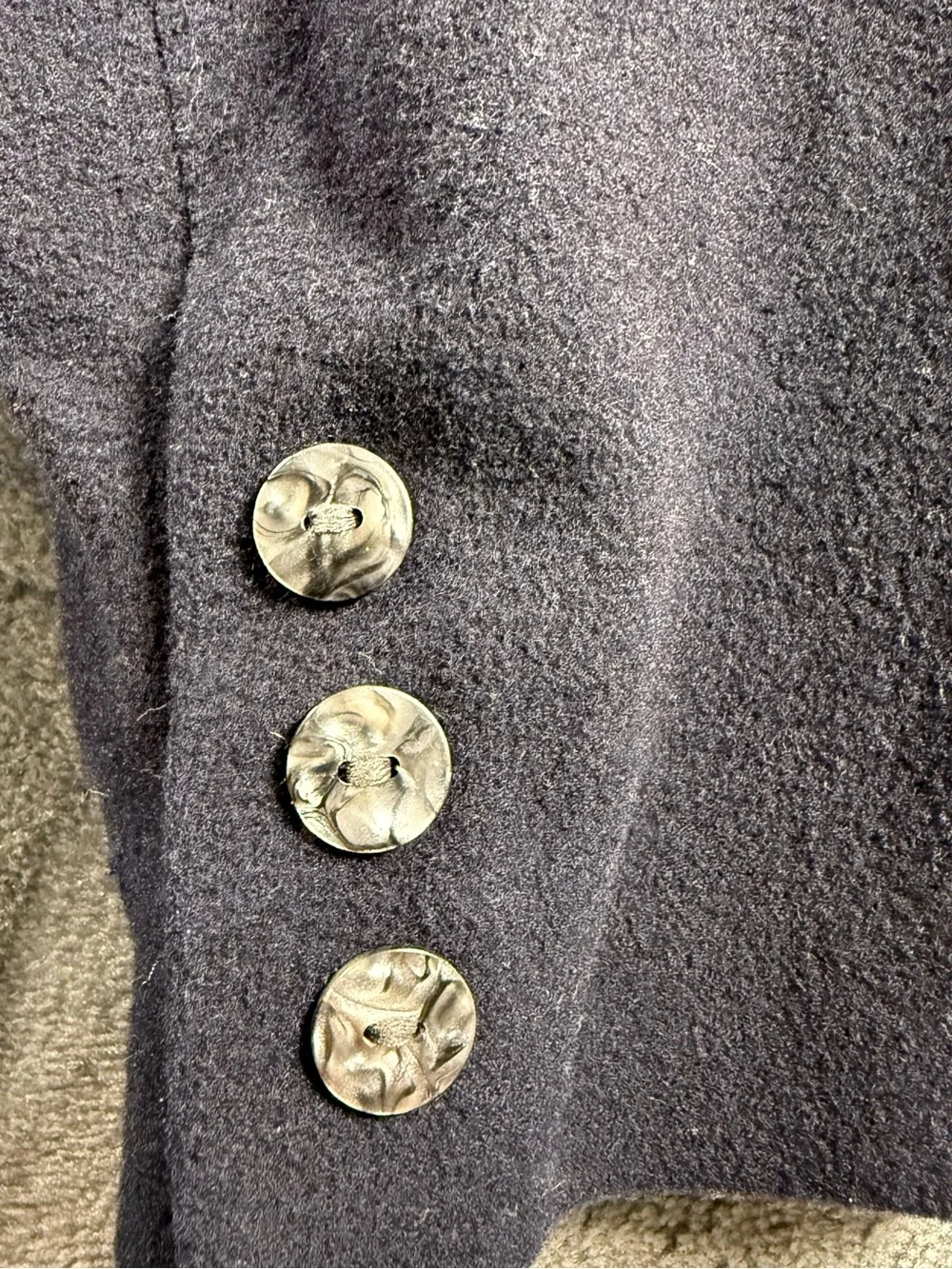 Valerie Stevens Women's Navy Wool Cashmere Blend Blazer Size 4